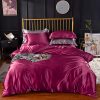 Housse de Couette en satin Rouge