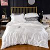 Housse de Couette satin blanc