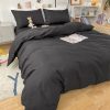 Parure de lit Noir unie