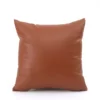 Housse Coussin 60x60 Simili Cuir Marron