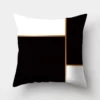 Housse de Coussin 60x60 Noir et Blanc