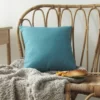 Housse de Coussin Bleu canard